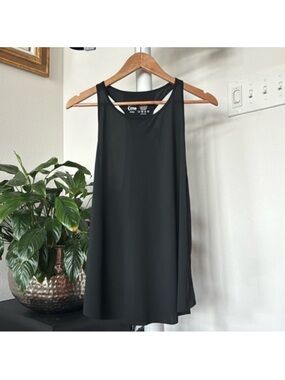 Zyia Active Black Tank Top Sz XXXL Double Racerback Sleeveless Layered Mesh